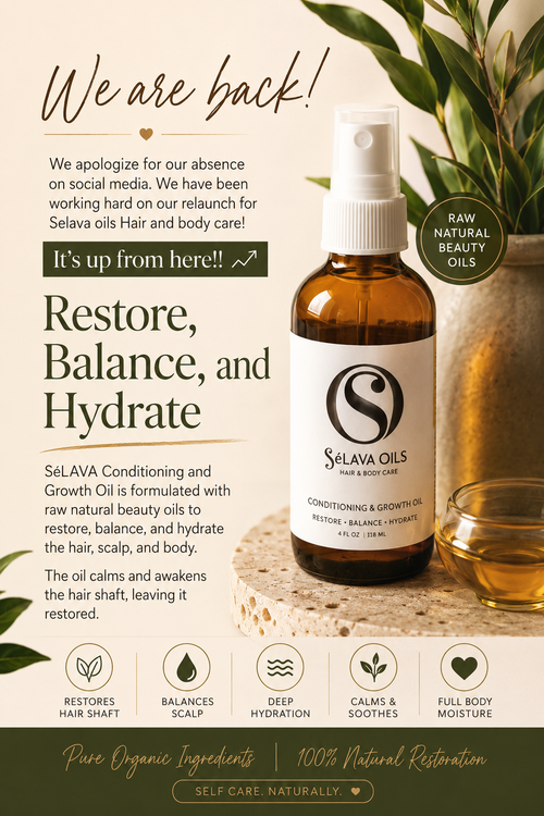 4oz Selava Oils Conditioning and Growth Oil