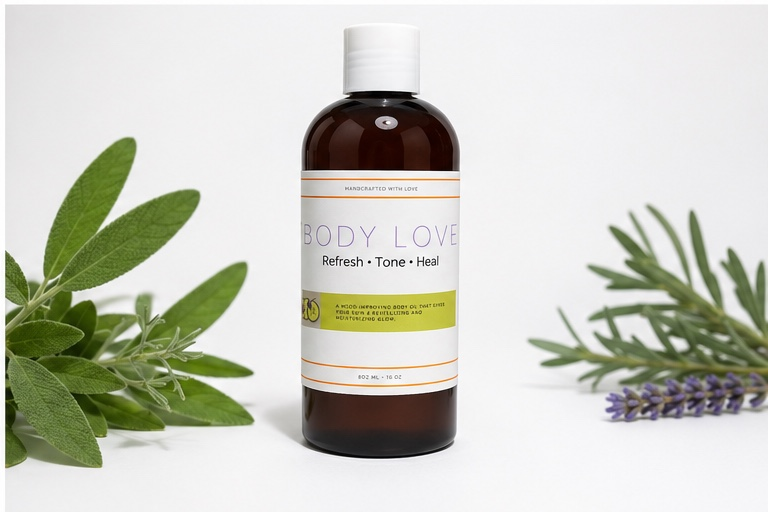 8oz SéLAVA Oils Lemon Cucumber Body Oil